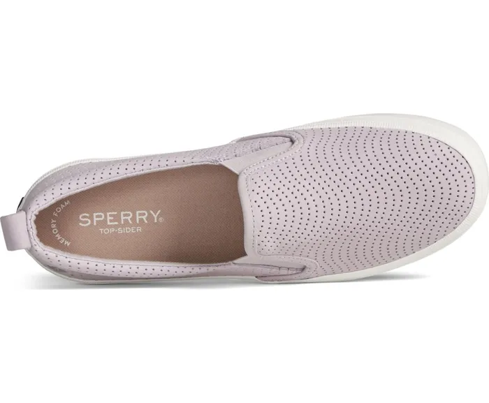 Women Crest Twin Gore Leather Wave Perforated Sneaker Lilac Sperry Sneakers Women Crest Twin Gore Leather Wave Perforated Sneaker Lilac Sperry Sneakers