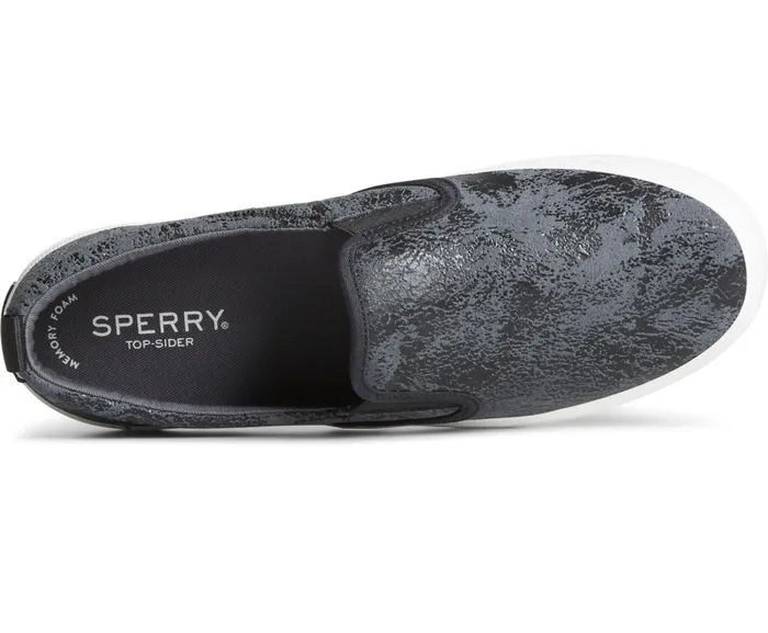 Women Crest Twin Gore Metallic Slip On Sneaker Black Sperry Sneakers Women Crest Twin Gore Metallic Slip On Sneaker Black Sperry Sneakers