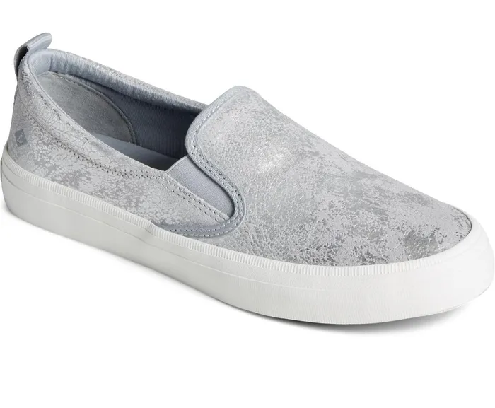 Women Crest Twin Gore Metallic Slip On Sneaker Silver Sperry Sneakers Women Crest Twin Gore Metallic Slip On Sneaker Silver Sperry Sneakers