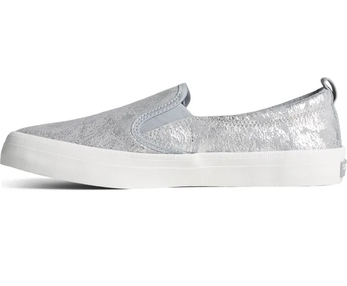Women Crest Twin Gore Metallic Slip On Sneaker Silver Sperry Sneakers Women Crest Twin Gore Metallic Slip On Sneaker Silver Sperry Sneakers