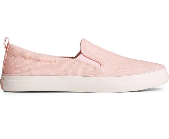Women Crest Twin Gore Shimmer Slip On Sneaker Rose Sperry Sneakers
