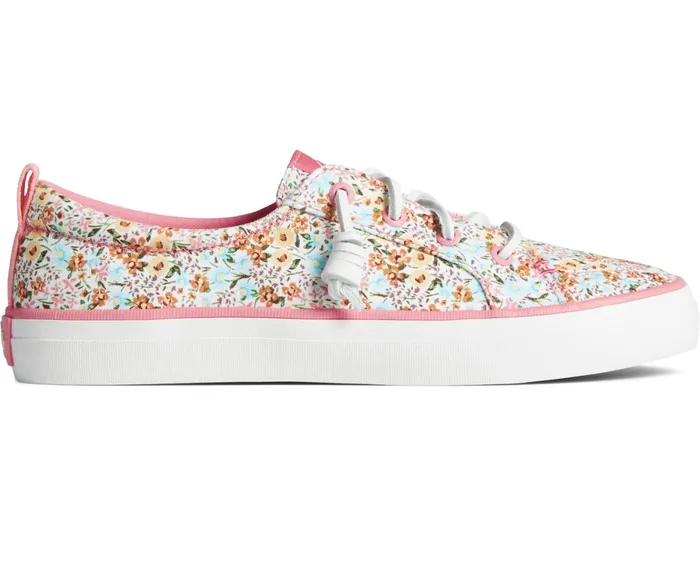 Women Crest Vibe Floral Sneaker Peach Sperry Sneakers