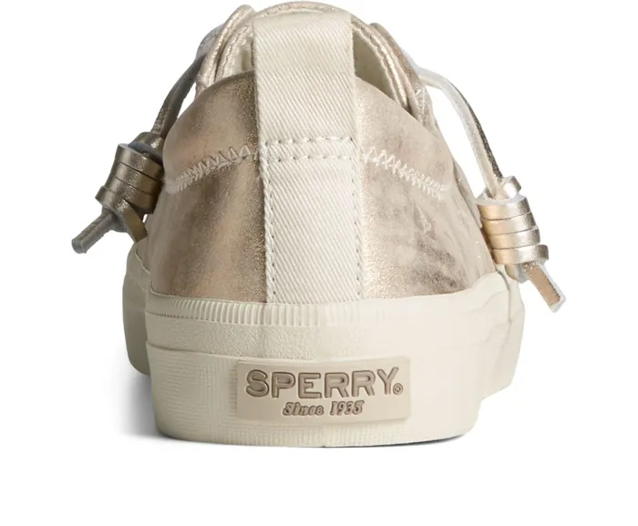 Women Crest Vibe Shimmer Leather Sneaker Ivory Sperry Sneakers Women Crest Vibe Shimmer Leather Sneaker Ivory Sperry Sneakers