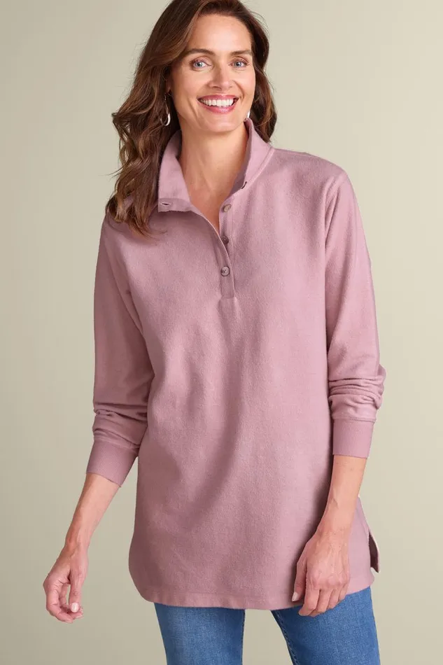Women Cuddle Pullover Rose Garden Blue Soft Surroundings Tops Women Cuddle Pullover Rose Garden Blue Soft Surroundings Tops