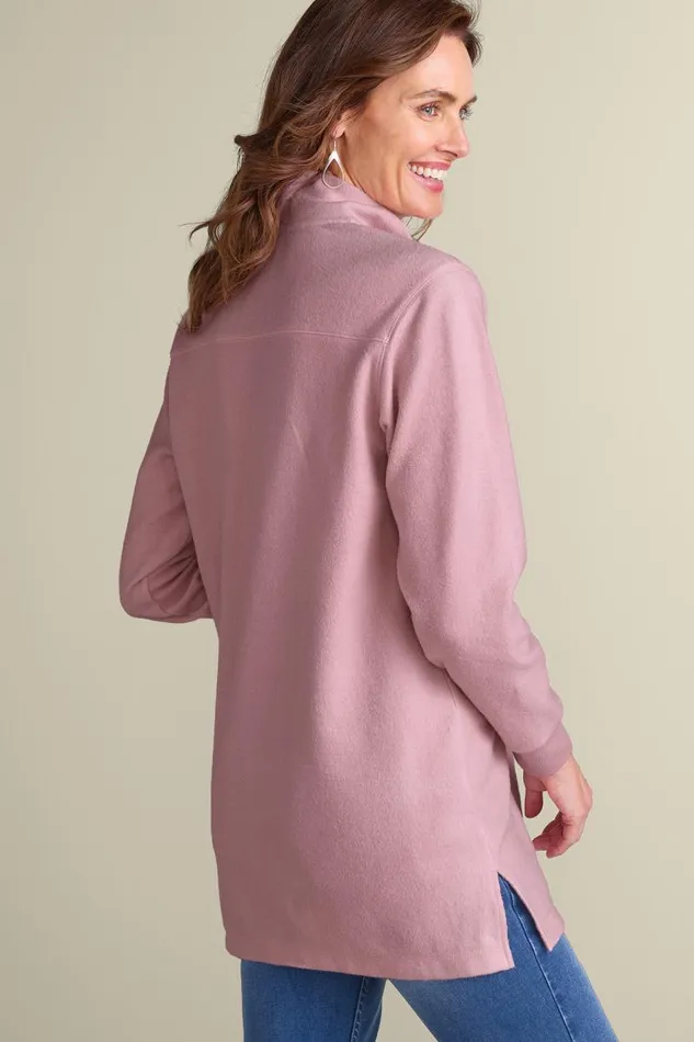Women Cuddle Pullover Rose Garden Blue Soft Surroundings Tops Women Cuddle Pullover Rose Garden Blue Soft Surroundings Tops