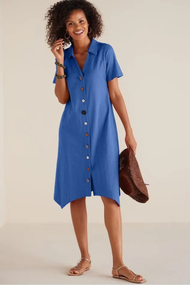 Women Danielle Button Dress Sunset Coral Soft Surroundings Dresses Women Danielle Button Dress Sunset Coral Soft Surroundings Dresses