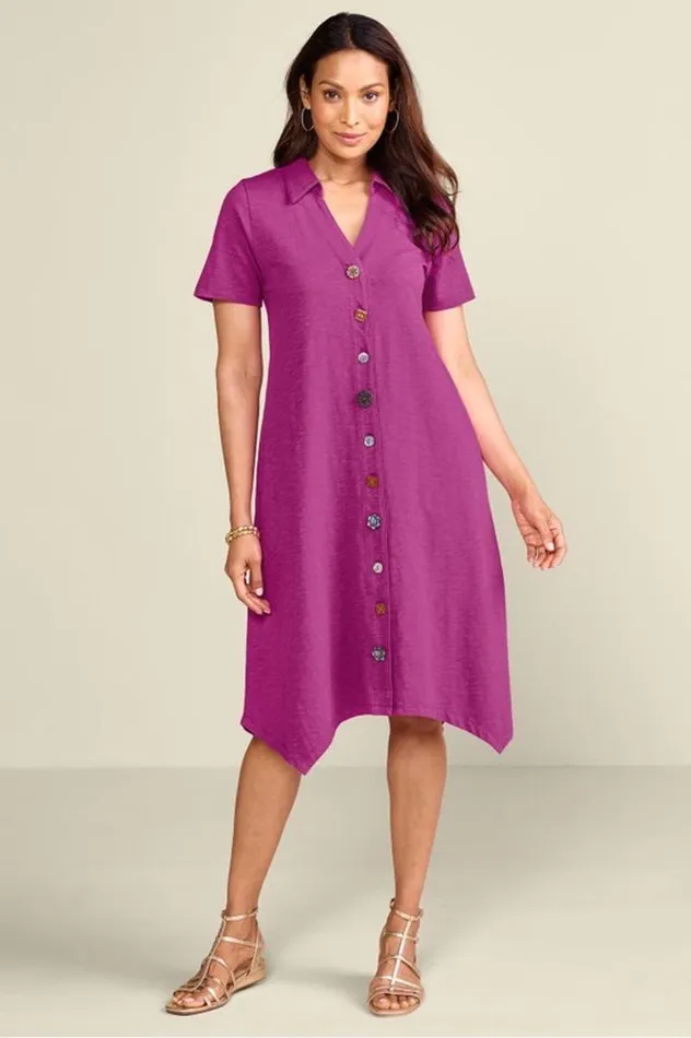 Women Danielle Button Dress Sunset Coral Soft Surroundings Dresses Women Danielle Button Dress Sunset Coral Soft Surroundings Dresses