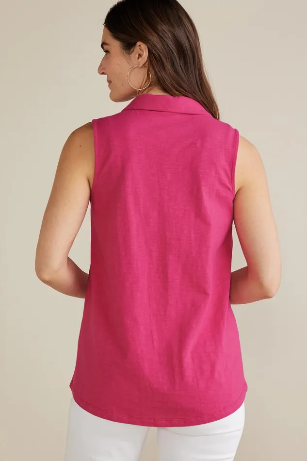 Women Danielle Sleeveless Tunic Pink Peacock Soft Surroundings Tops Women Danielle Sleeveless Tunic Pink Peacock Soft Surroundings Tops