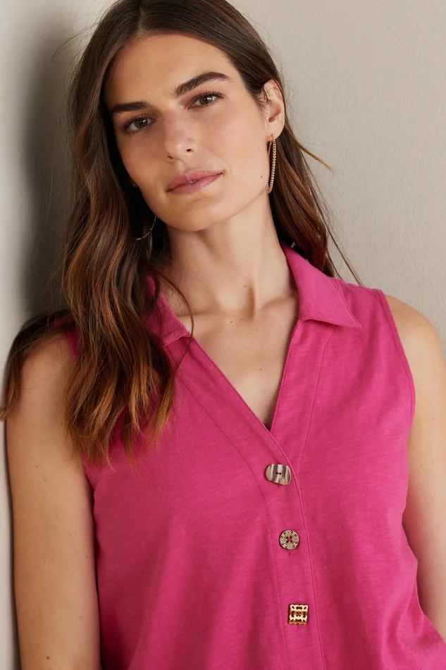 Women Danielle Sleeveless Tunic Pink Peacock Soft Surroundings Tops Women Danielle Sleeveless Tunic Pink Peacock Soft Surroundings Tops