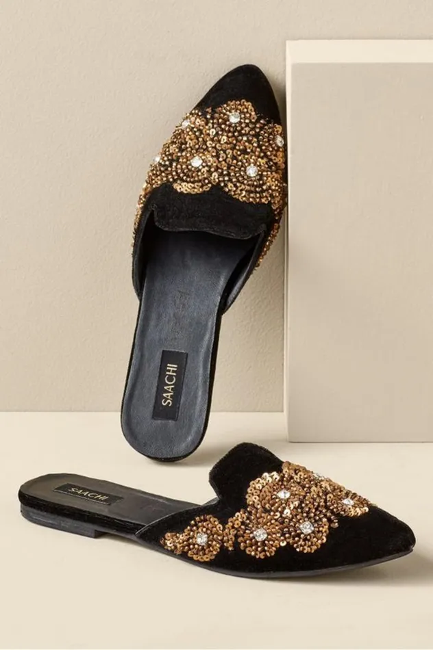 Women Delilah Embellished Slide Blackgold Soft Surroundings Shoes