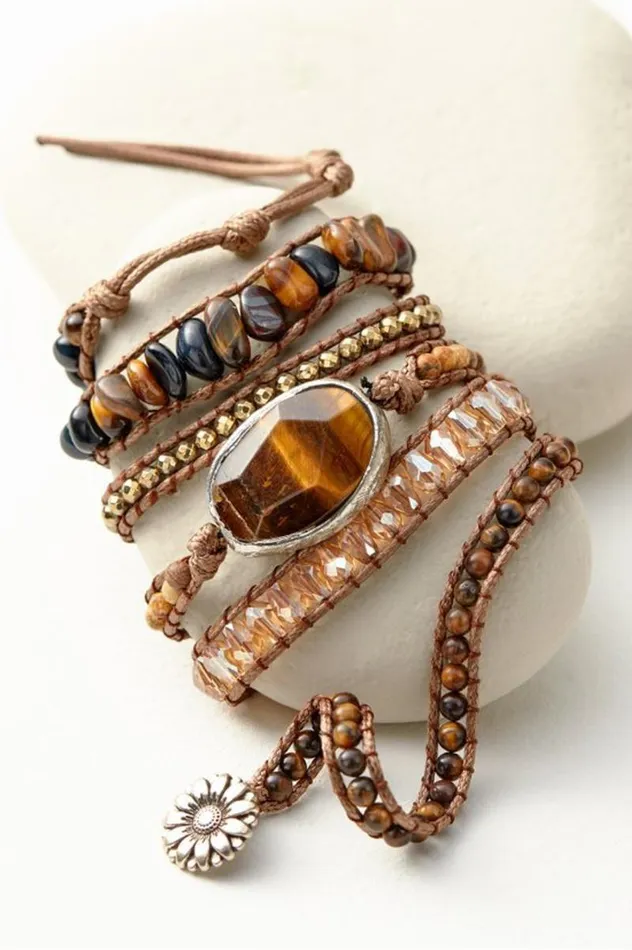 Women Della Wrap Bracelet Tigerx27s Eye Soft Surroundings Jewelry