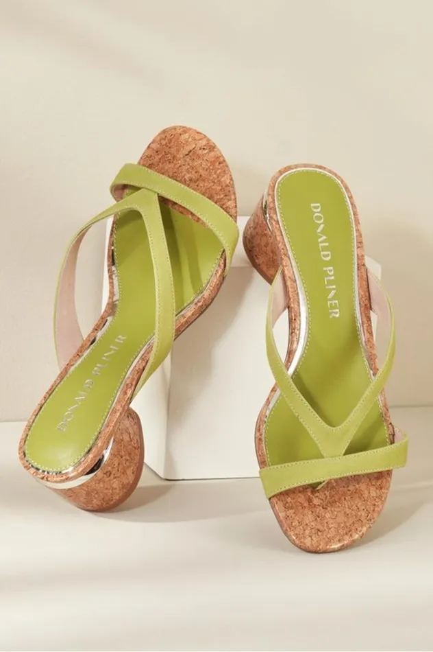 Women Donald Pliner Mida Cork Heel Slide Silver Soft Surroundings Shoes Women Donald Pliner Mida Cork Heel Slide Silver Soft Surroundings Shoes
