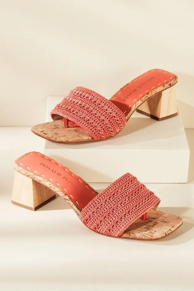 Women Donald Pliner Nayla Crochet Slide Coral Soft Surroundings Shoes Women Donald Pliner Nayla Crochet Slide Coral Soft Surroundings Shoes