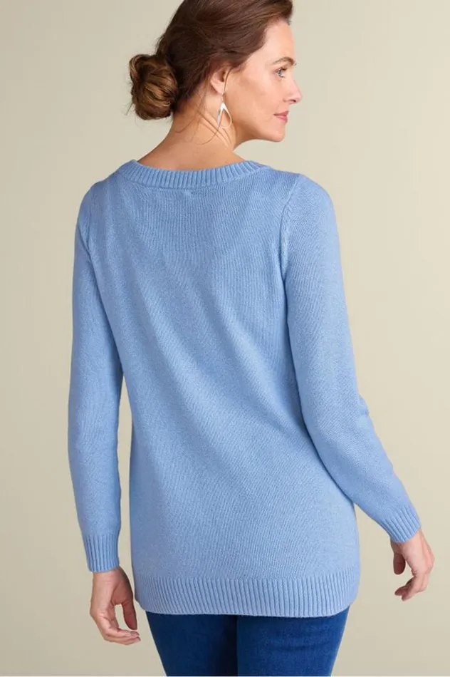 Women Draya Eyelash Snowflake Sweater Snowflake Soft Surroundings Tops Women Draya Eyelash Snowflake Sweater Snowflake Soft Surroundings Tops