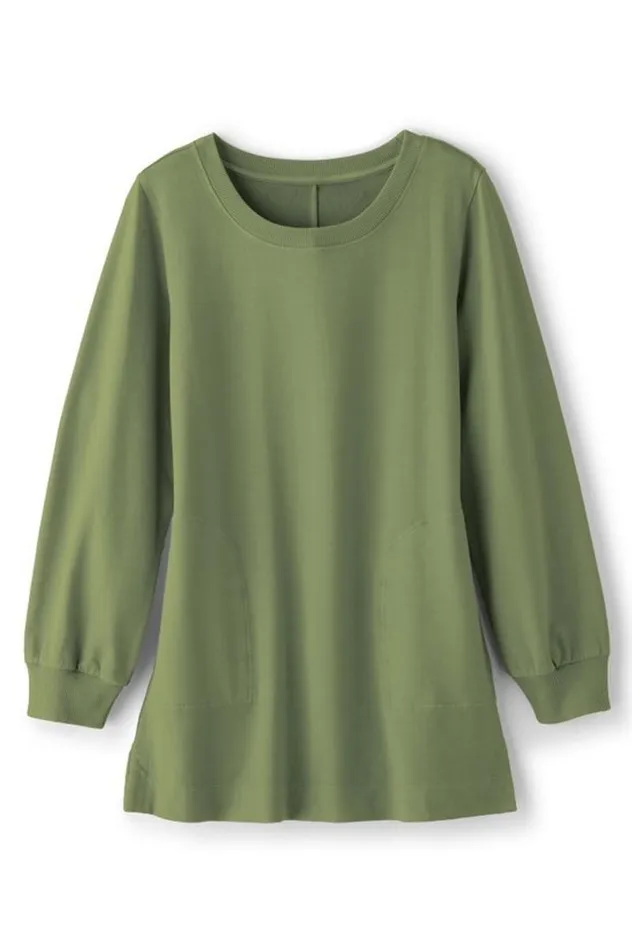 Women Edith French Terry Tunic Iris Bloom Soft Surroundings Tops Women Edith French Terry Tunic Iris Bloom Soft Surroundings Tops