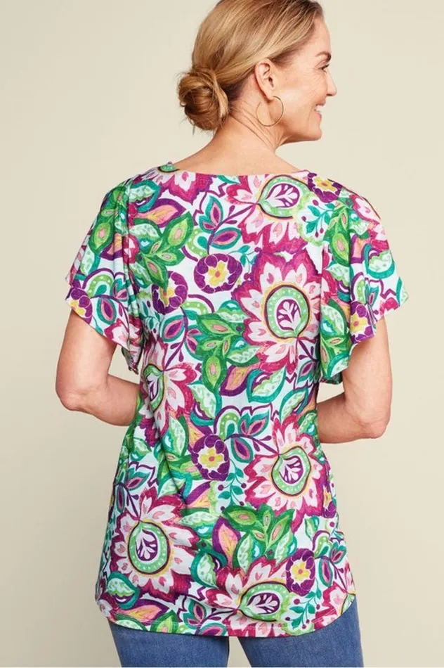 Women Elana Tunic Rio Garden Soft Surroundings Tops Women Elana Tunic Rio Garden Soft Surroundings Tops