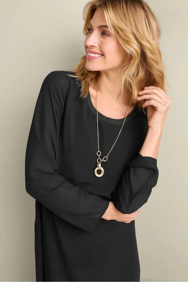 Women Elegance Tunic Black Soft Surroundings Tops Women Elegance Tunic Black Soft Surroundings Tops
