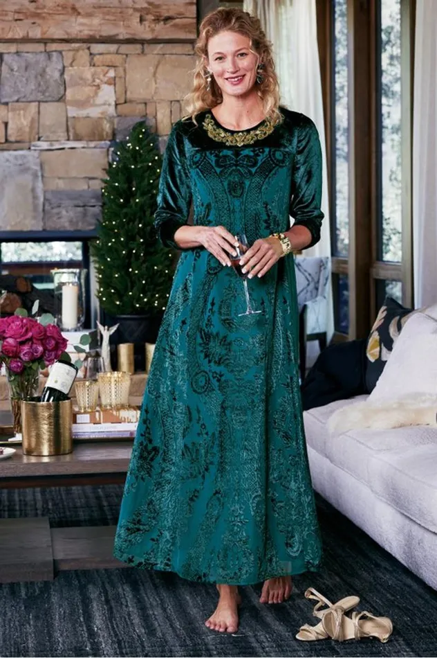 Women Emaline Velvet Burnout Maxi Dress June Bug Soft Surroundings Dresses Women Emaline Velvet Burnout Maxi Dress June Bug Soft Surroundings Dresses