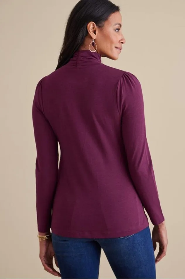 Women Emme Turtleneck Top Black Soft Surroundings Tops Women Emme Turtleneck Top Black Soft Surroundings Tops