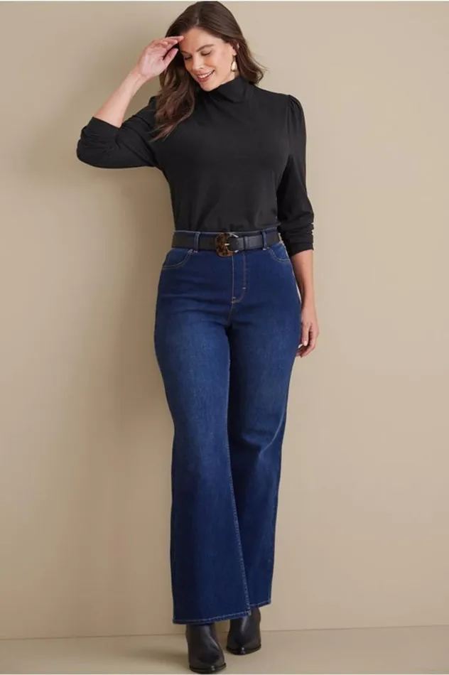 Women Emme Turtleneck Top Black Soft Surroundings Tops Women Emme Turtleneck Top Black Soft Surroundings Tops