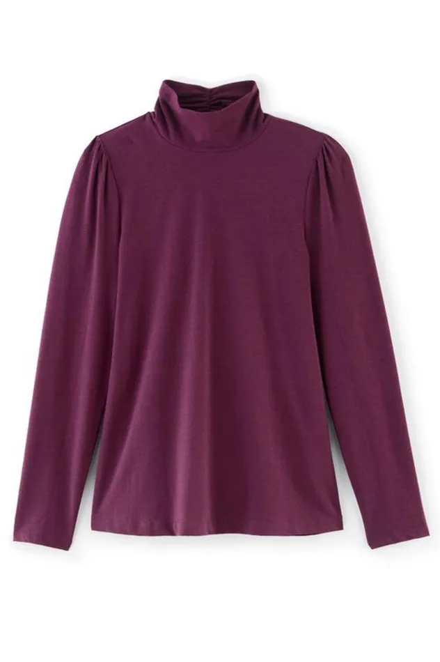 Women Emme Turtleneck Top Black Soft Surroundings Tops Women Emme Turtleneck Top Black Soft Surroundings Tops