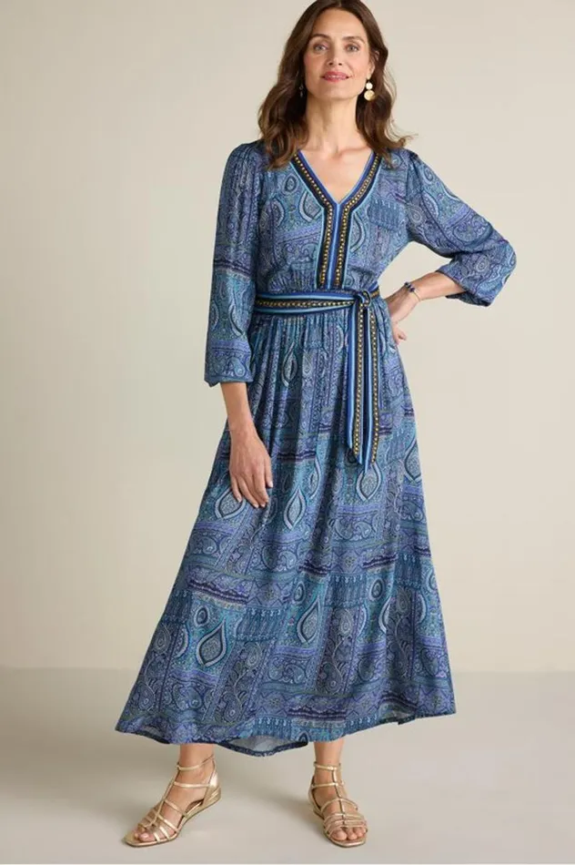 Women Eugenie Maxi Dress Azores Scarf Soft Surroundings Dresses