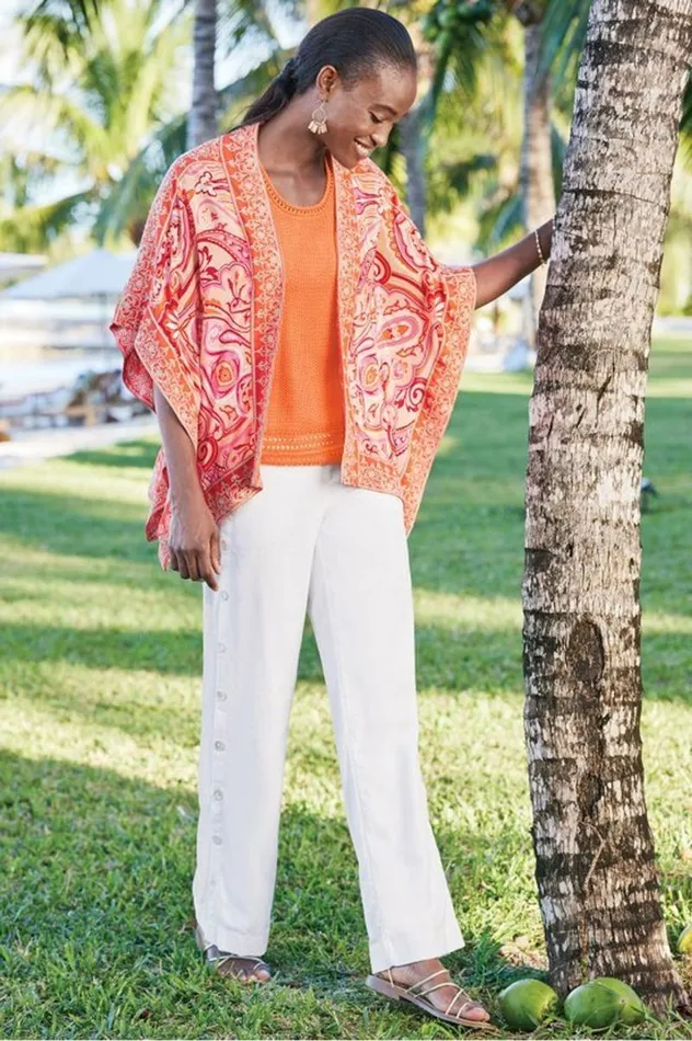 Women Farida Topper Pink Beach Paisley Soft Surroundings Toppers Women Farida Topper Pink Beach Paisley Soft Surroundings Toppers