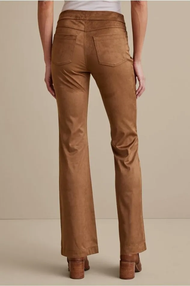 Women Faux Suede Bootcut Pants Black Soft Surroundings Pants Women Faux Suede Bootcut Pants Black Soft Surroundings Pants