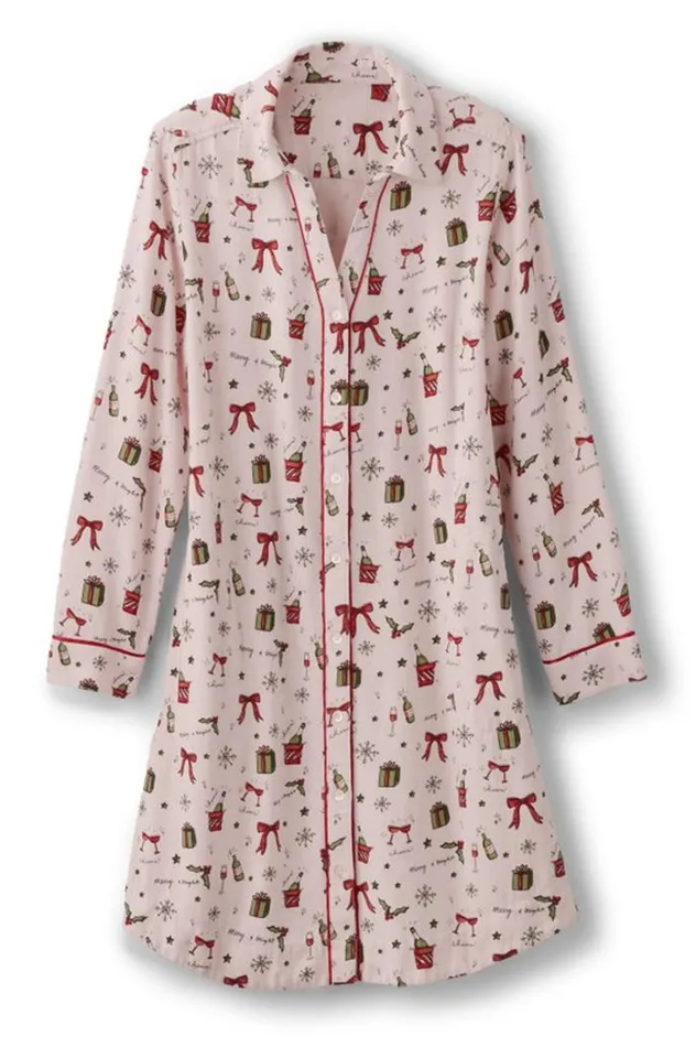 Women Festive Finley Sleep Shirt Wine Garden Blush Soft Surroundings Sleepwear and Lounge Women Festive Finley Sleep Shirt Wine Garden Blush Soft Surroundings Sleepwear and Lounge