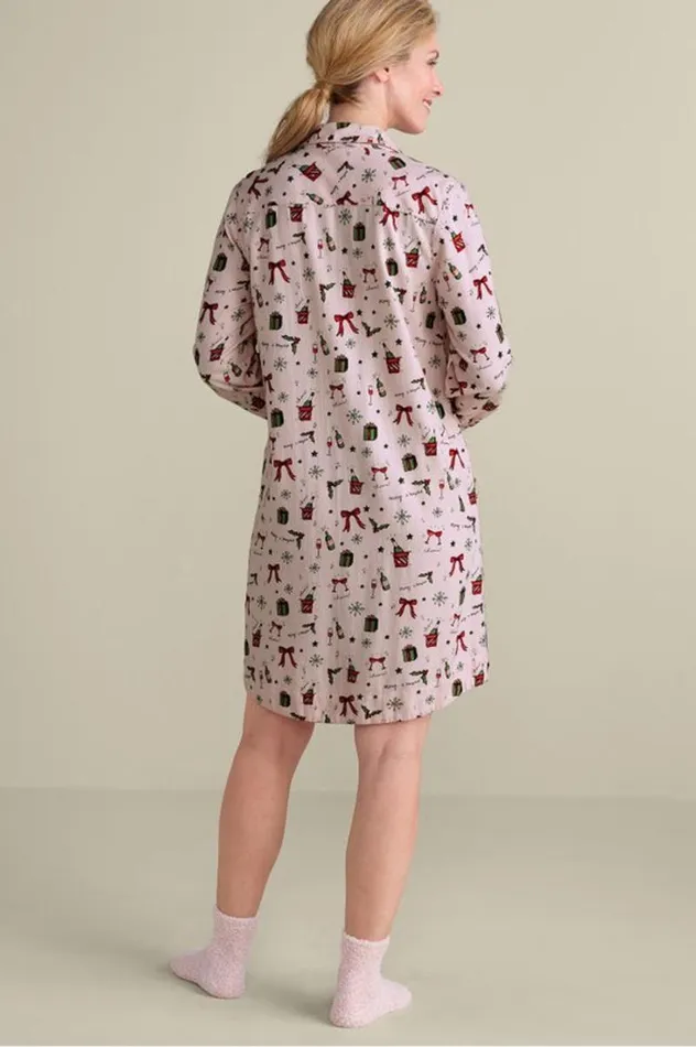 Women Festive Finley Sleep Shirt Wine Garden Blush Soft Surroundings Sleepwear and Lounge Women Festive Finley Sleep Shirt Wine Garden Blush Soft Surroundings Sleepwear and Lounge