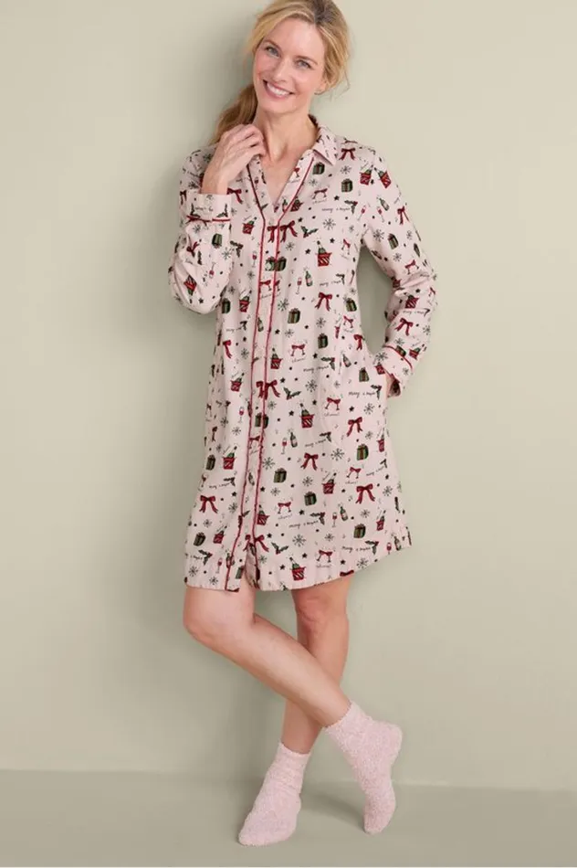 Women Festive Finley Sleep Shirt Wine Garden Blush Soft Surroundings Sleepwear and Lounge Women Festive Finley Sleep Shirt Wine Garden Blush Soft Surroundings Sleepwear and Lounge