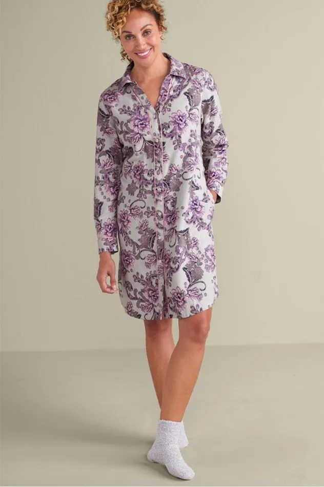 Women Festive Finley Sleep Shirt Wine Garden Blush Soft Surroundings Sleepwear and Lounge Women Festive Finley Sleep Shirt Wine Garden Blush Soft Surroundings Sleepwear and Lounge