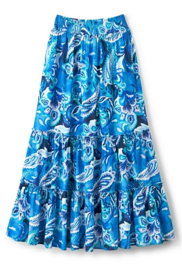 Women Feyre Maxi Skirt Island Sun Paisley Blue Soft Surroundings Skirts Women Feyre Maxi Skirt Island Sun Paisley Blue Soft Surroundings Skirts