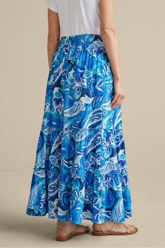 Women Feyre Maxi Skirt Island Sun Paisley Blue Soft Surroundings Skirts Women Feyre Maxi Skirt Island Sun Paisley Blue Soft Surroundings Skirts