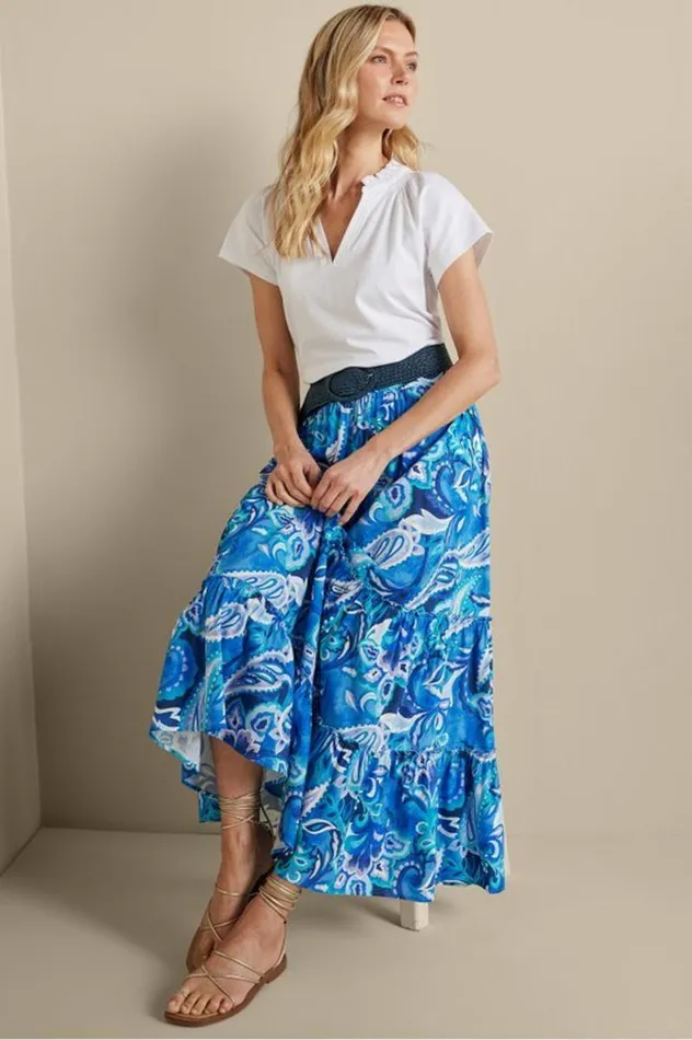 Women Feyre Maxi Skirt Island Sun Paisley Blue Soft Surroundings Skirts Women Feyre Maxi Skirt Island Sun Paisley Blue Soft Surroundings Skirts
