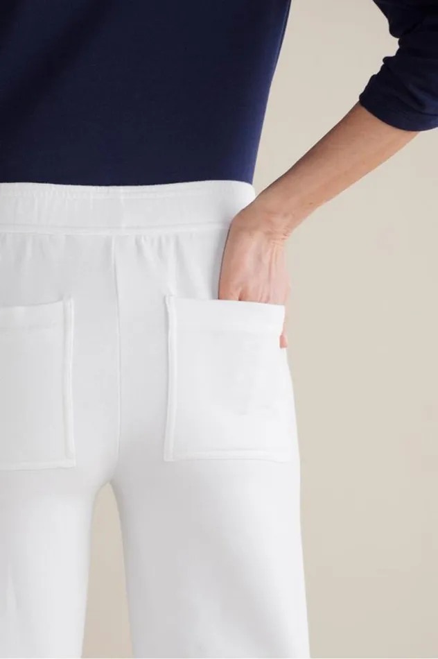 Women Fina French Terry Crop Pants Navy Soft Surroundings Pants Women Fina French Terry Crop Pants Navy Soft Surroundings Pants
