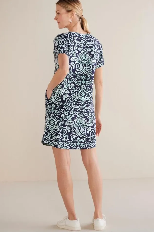 Women Fina French Terry Short Dress Jaipur Scarf Soft Surroundings Dresses Women Fina French Terry Short Dress Jaipur Scarf Soft Surroundings Dresses
