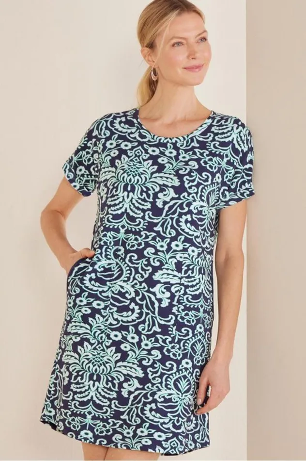 Women Fina French Terry Short Dress Jaipur Scarf Soft Surroundings Dresses Women Fina French Terry Short Dress Jaipur Scarf Soft Surroundings Dresses