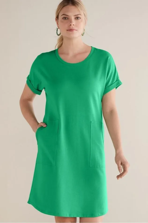 Women Fina French Terry Short Dress Jaipur Scarf Soft Surroundings Dresses Women Fina French Terry Short Dress Jaipur Scarf Soft Surroundings Dresses