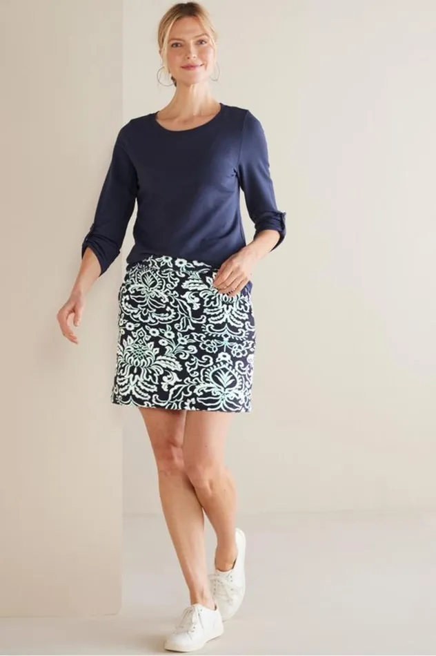 Women Fina French Terry Skort Jaipur Scarf Soft Surroundings Pants