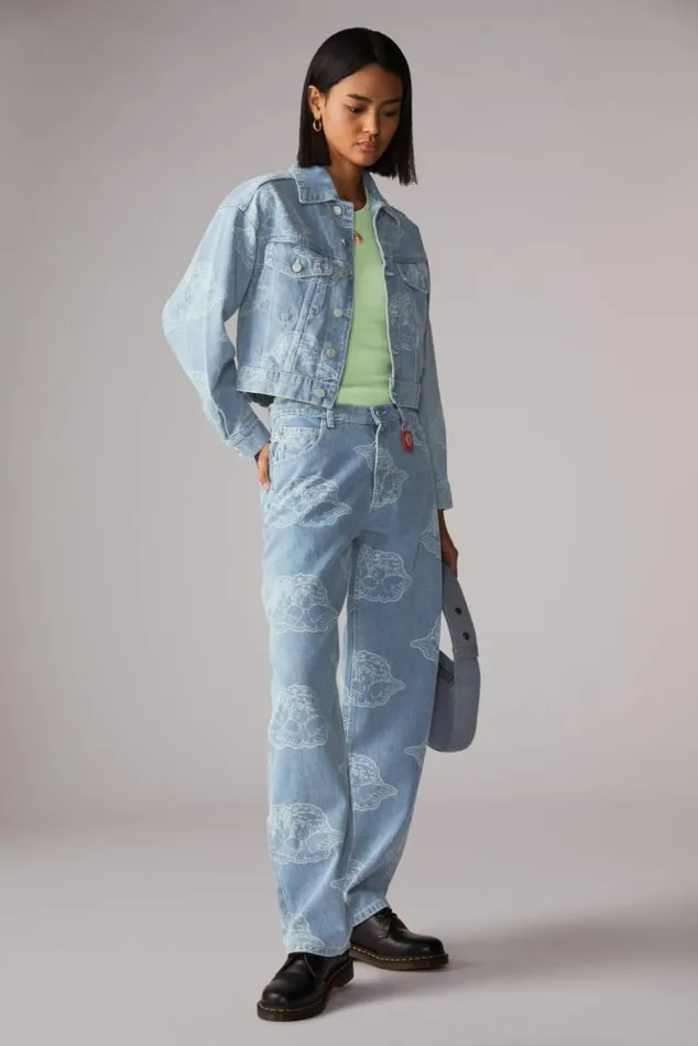 Women Fiorucci All Over Angels Bella Jeans Blue Blue