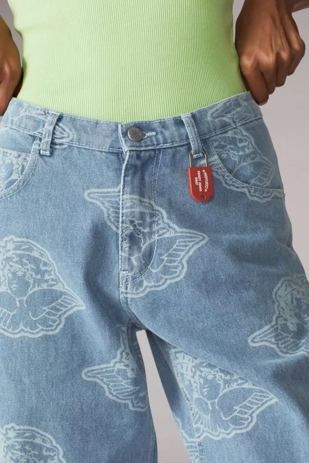 Women Fiorucci All Over Angels Bella Jeans Blue Blue Women Fiorucci All Over Angels Bella Jeans Blue Blue