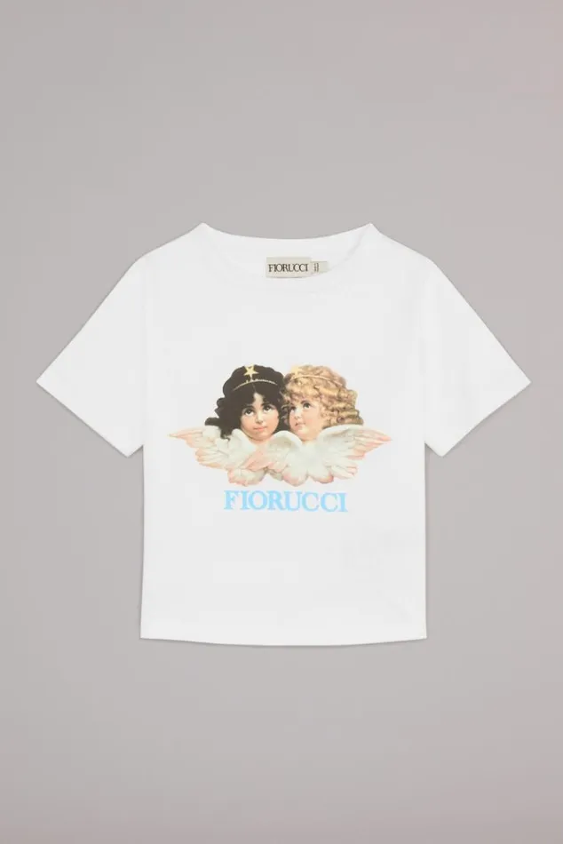 Women Fiorucci Angels Baby TShirt White White Women Fiorucci Angels Baby TShirt White White