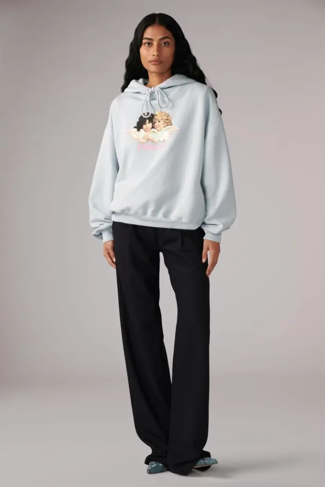 Women Fiorucci Angels Hoodie Blue Blue