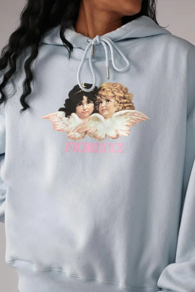 Women Fiorucci Angels Hoodie Blue Blue Women Fiorucci Angels Hoodie Blue Blue