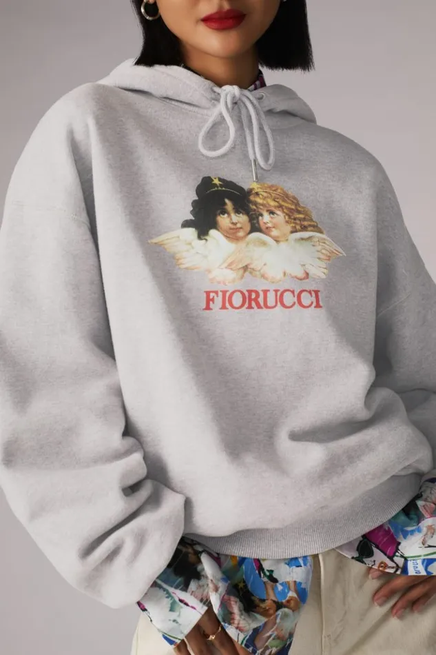 Women Fiorucci Angels Hoodie Grey Grey Women Fiorucci Angels Hoodie Grey Grey