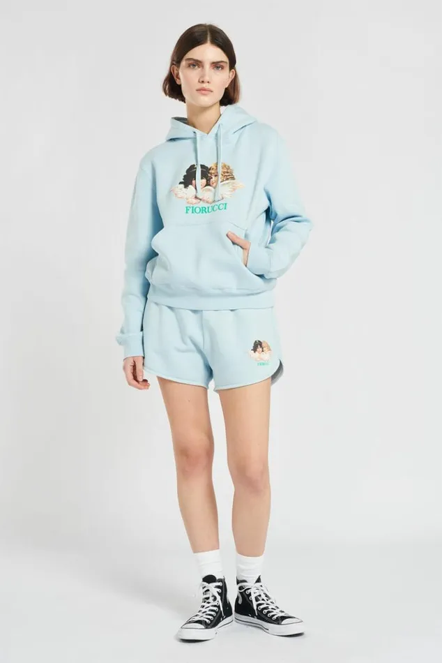 Women Fiorucci Angels Patch Shorts Pale Blue Pale Blue Women Fiorucci Angels Patch Shorts Pale Blue Pale Blue