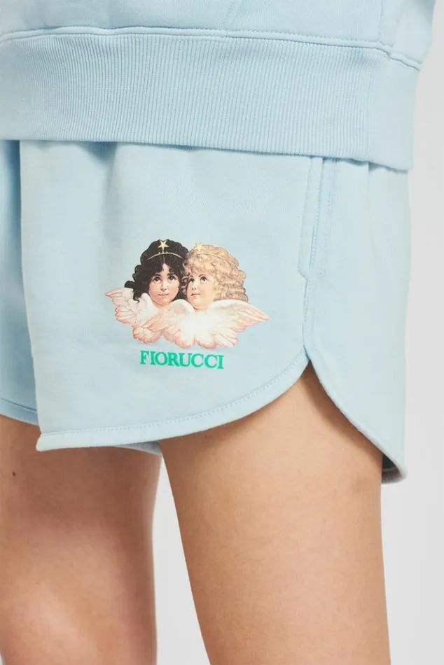 Women Fiorucci Angels Patch Shorts Pale Blue Pale Blue Women Fiorucci Angels Patch Shorts Pale Blue Pale Blue