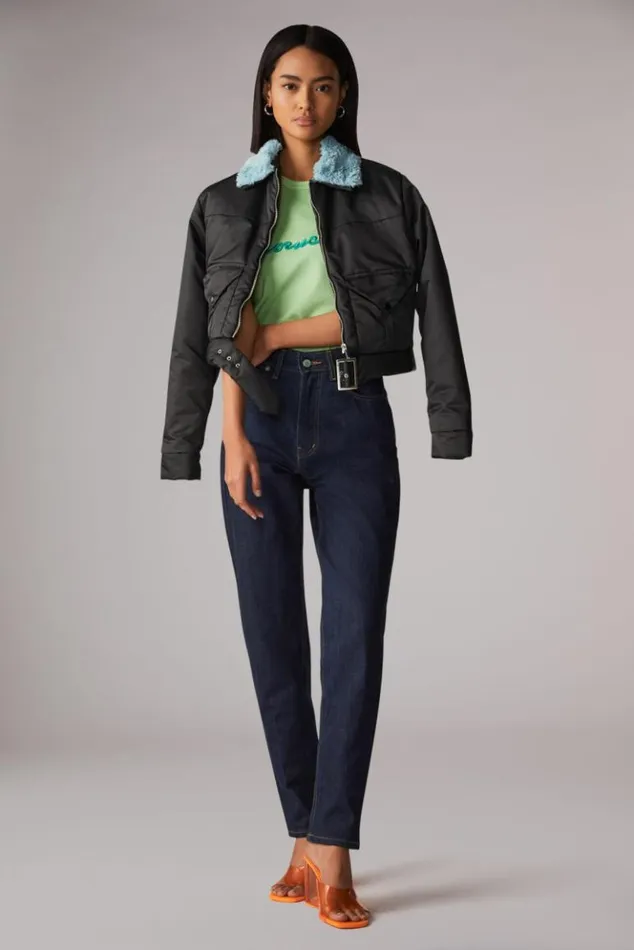 Women Fiorucci Angels Patch Tara Jeans Salt And Pepper Salt And Pepper