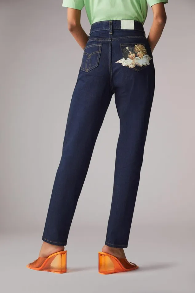 Women Fiorucci Angels Patch Tara Jeans Salt And Pepper Salt And Pepper Women Fiorucci Angels Patch Tara Jeans Salt And Pepper Salt And Pepper